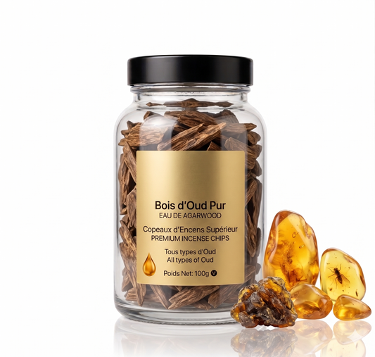 Oud Pur Vieilli Naturellement — Éclats de Bois d'Agar Premium (Ambre)