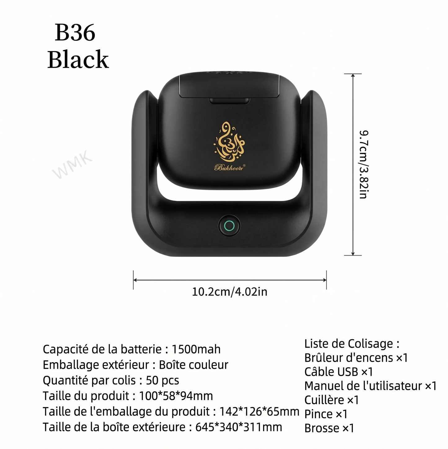 Encensoir Électrique Rechargeable "Sultani" — Diffuseur de Bakhoor Nomade